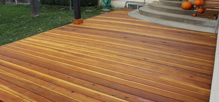 Smooth Redwood Decking in Agoura Hills, CA